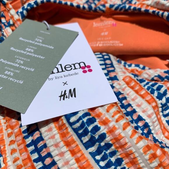 LEMLEM x H&M One Piece striped Bathing Suit Size Small - Picture 6 of 7